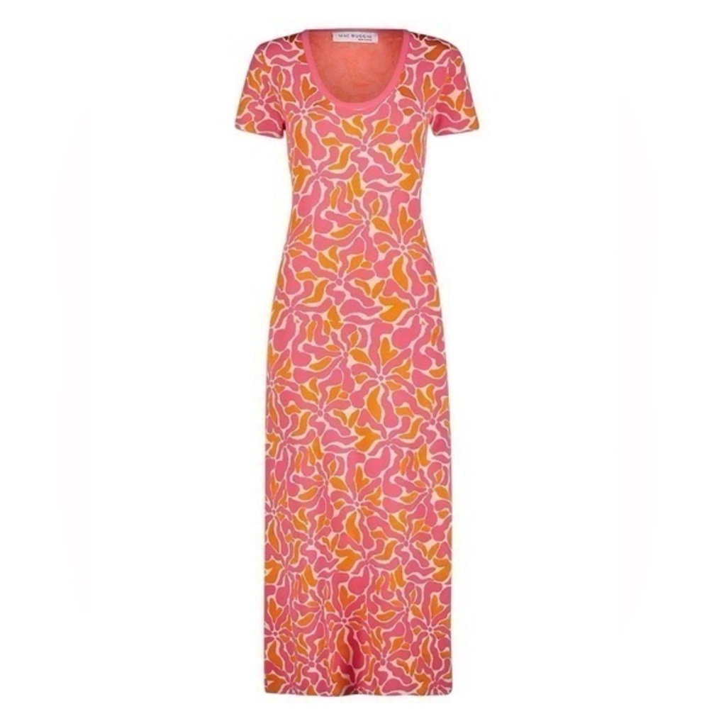Mac Duggal Floral Scoopneck Knit Midi-Dress NWT | Sz M - Picture 1 of 5